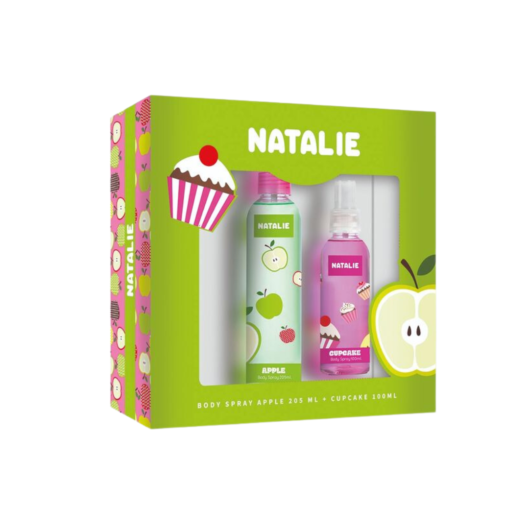 p1_i10_estuche_natalie_bota-1.png ESTUCHE NATALIE BOTANICALS APPLE BODY SPRAY APPLE 205ml +BODY SPRAY CUPCAKE 100ml - Imagen 1