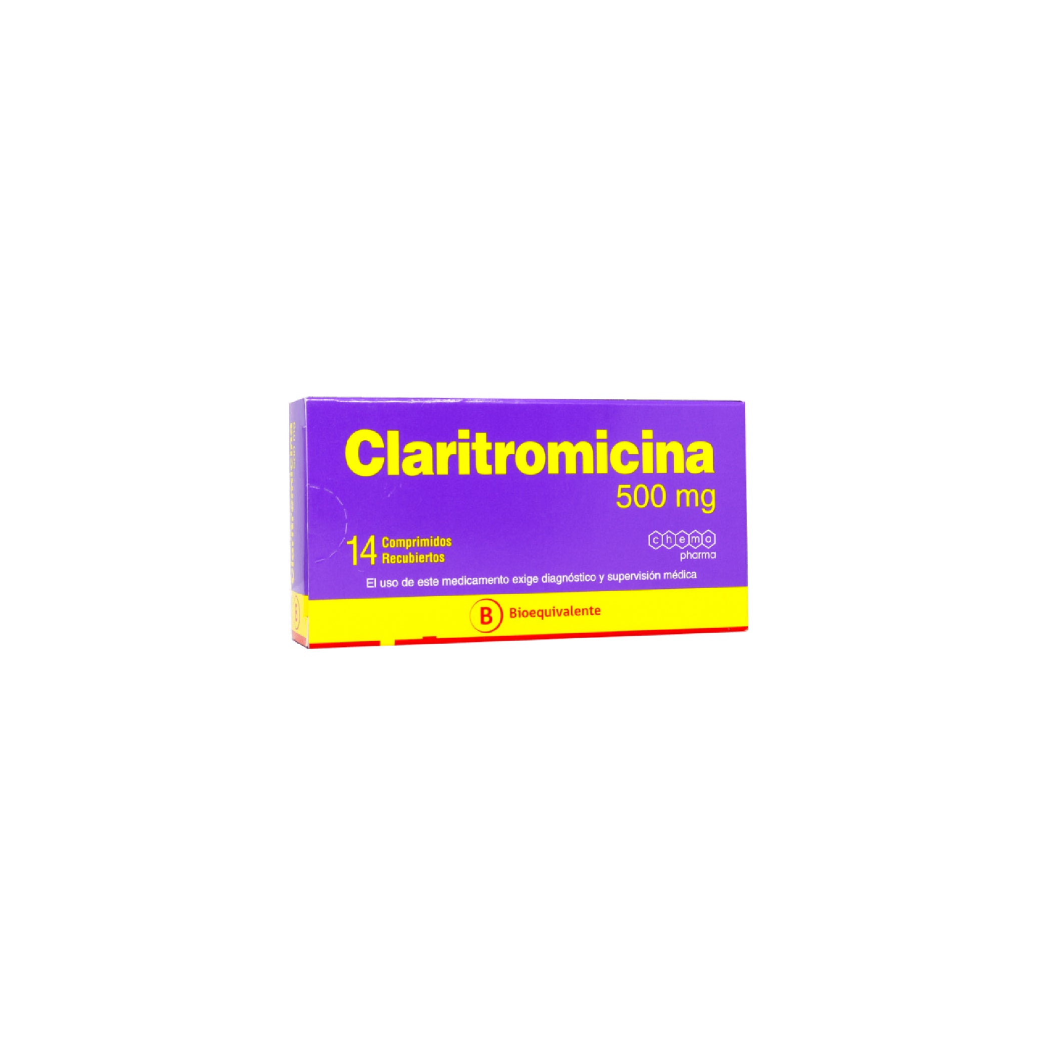 p1_i45_claritromicina_chemo-1.jpg CLARITROMICINA CHEMOPHARMA 500mg Comp. Rec. x 14 - Imagen 1